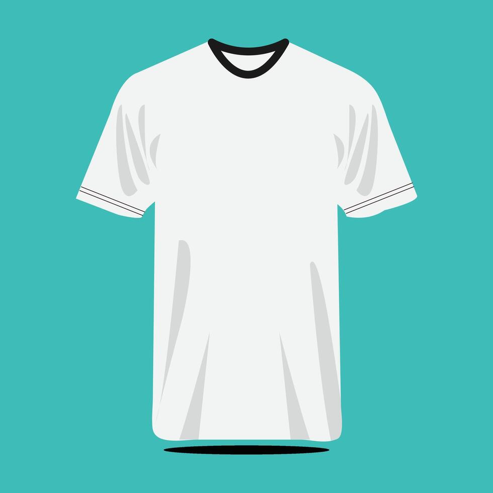 a white t - shirt with a white t - shirt hanging on a green background. vector