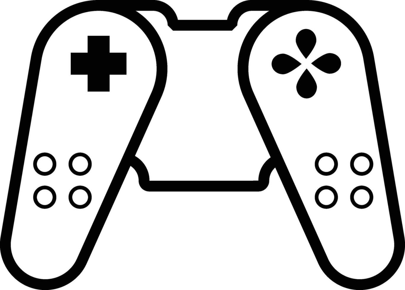 Game joystick icon . Isolated contour symbol illustration. vector