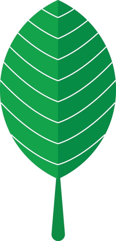 Silhouette of Tree Leaf Icon in Flat Style Illustration. vector