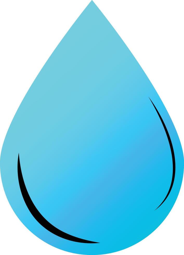 Drop of water on a white background. Rain drop. vector
