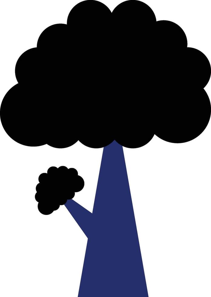 bomb tree illustration on a transparent background. vector
