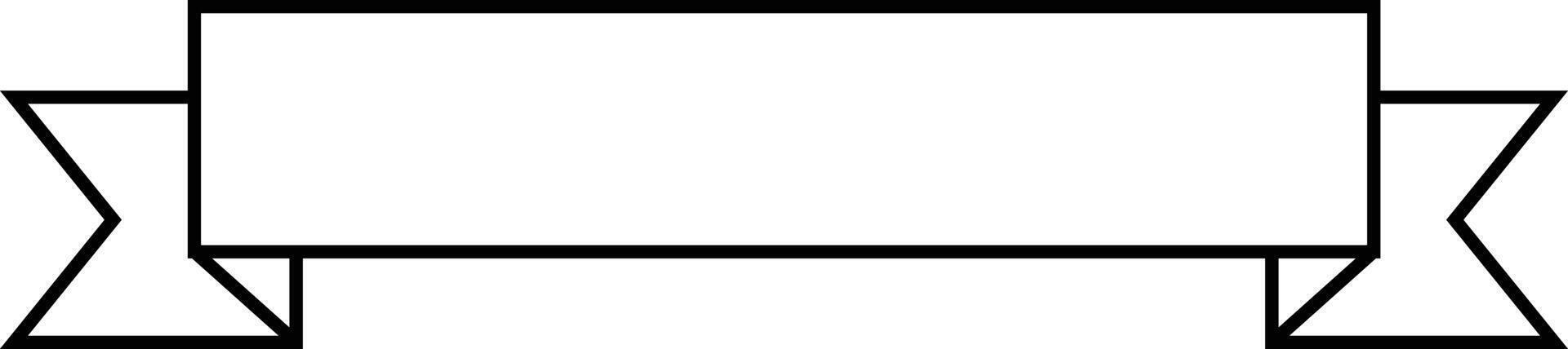 Ribbon banner icon, outline style. vector