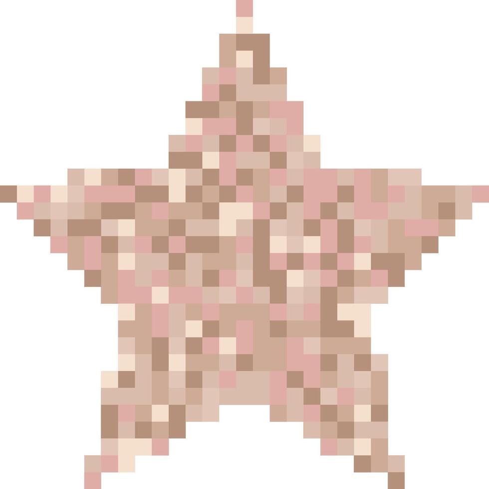 Pixelated skin nude tone censorship bars in star shape. Ideal for use in content moderation, production, and social media graphics. vector