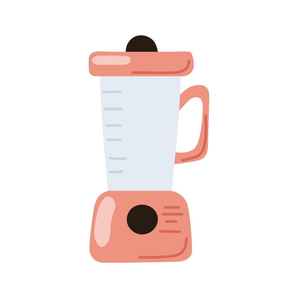 Electric blender design in flat style. Food mixer grinder for kitchen. Smoothie tool. illustration isolated on a white background. vector