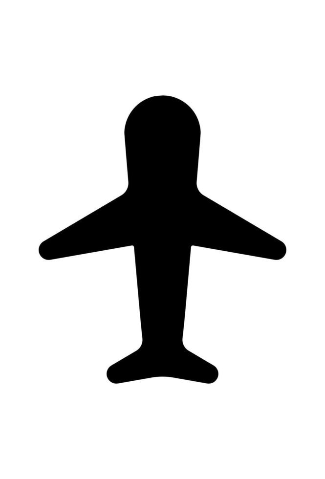 simple airplane icon. airplane mode symbol phone vector