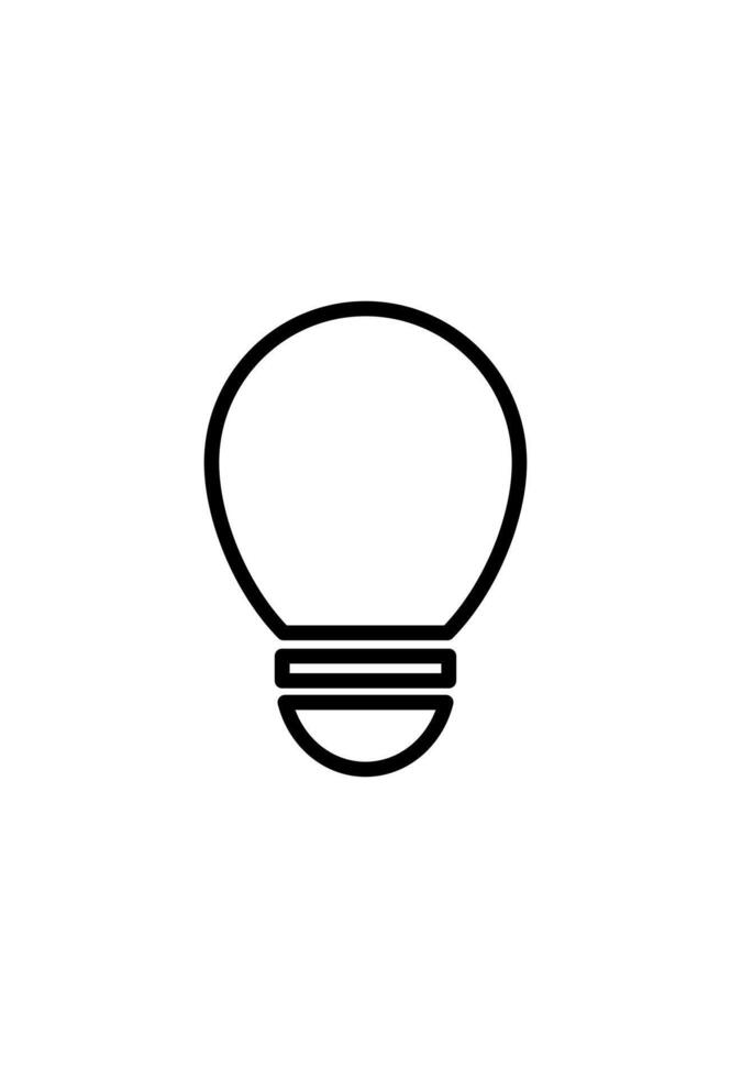 simple light bulb for ideas vector