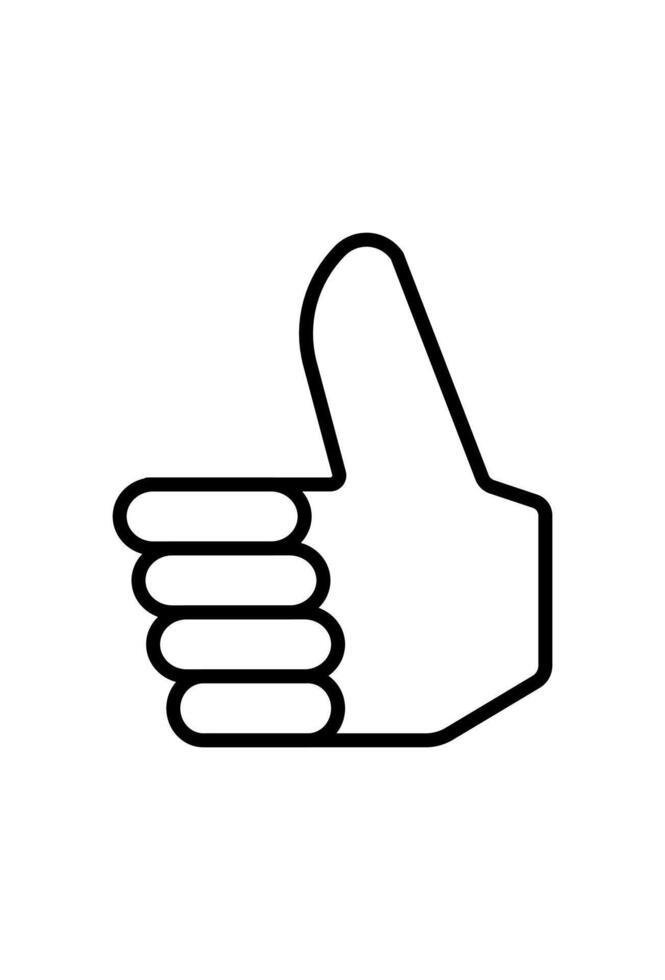 icon simple like. thumb up symbol vector