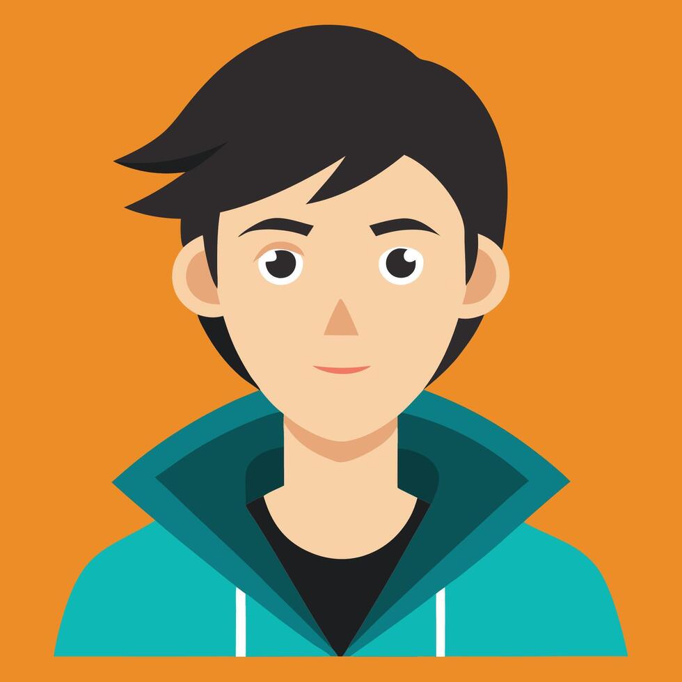 Playful Cartoon Avatar of a Boy. Vibrant and Fun Character Illustration. vector