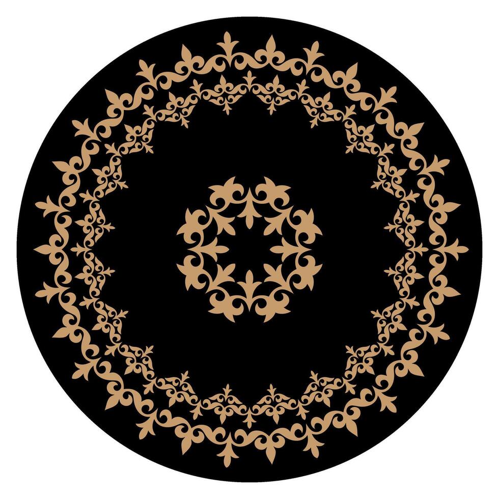 Islamic Ornament, Persian Motif, Ramadan Islamic Round Pattern Elements vector