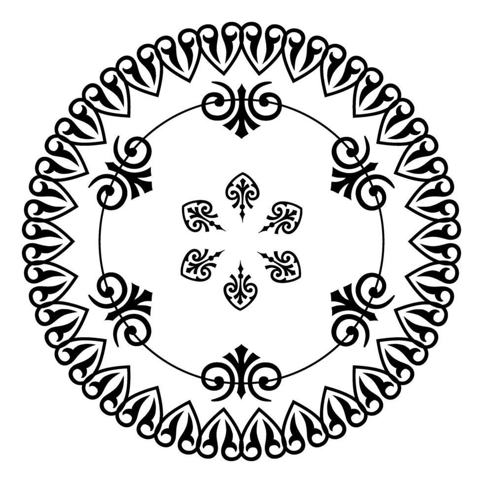 Geometric Yakut Round Ornament vector