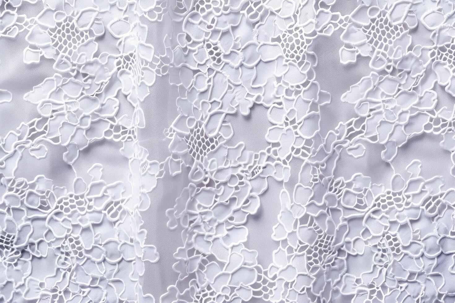 A delicate white lace texture background featuring intricate patterns photo