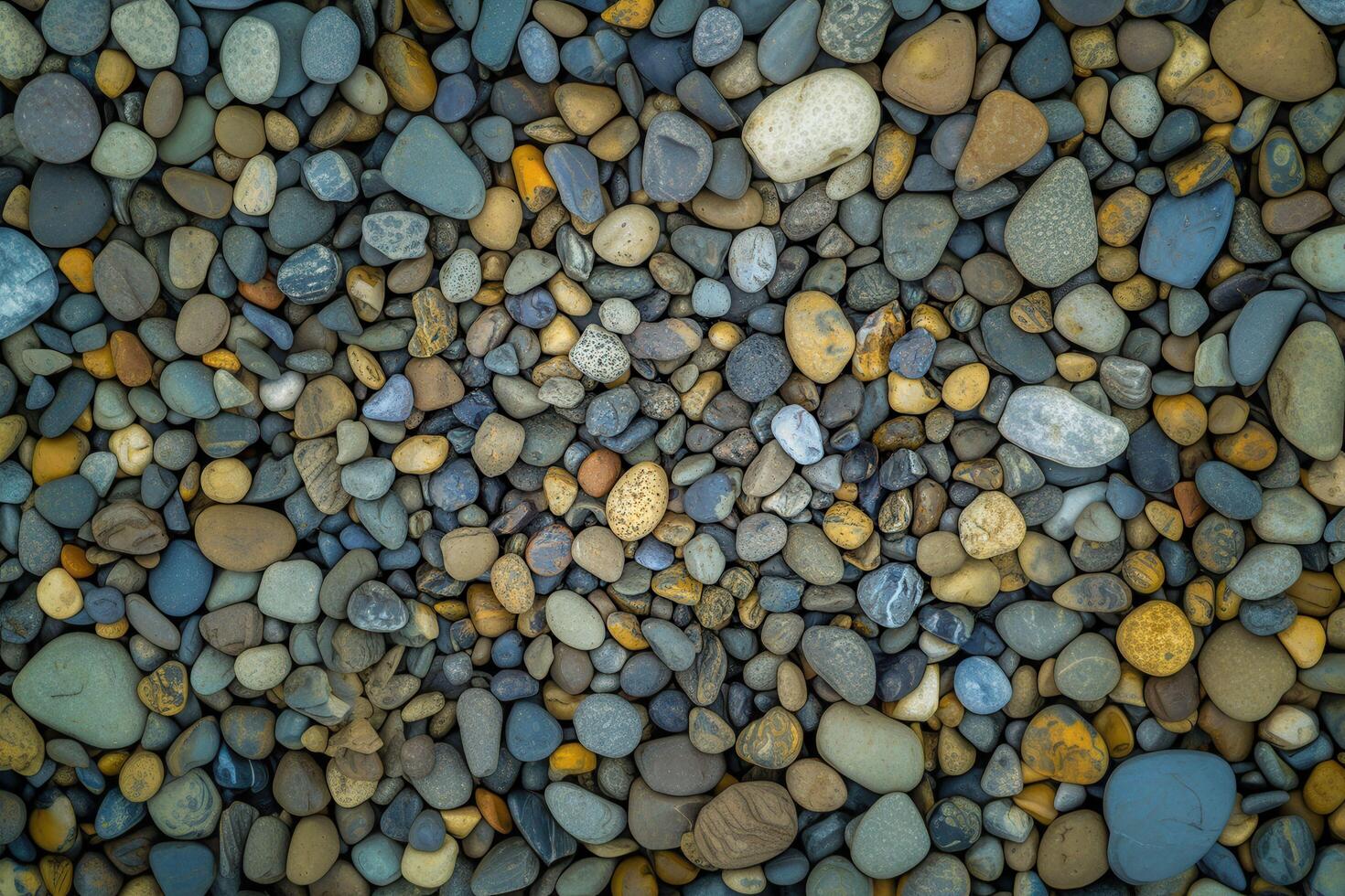 A varied surface of small rocks and pebbles creates a natural, rugged texture photo