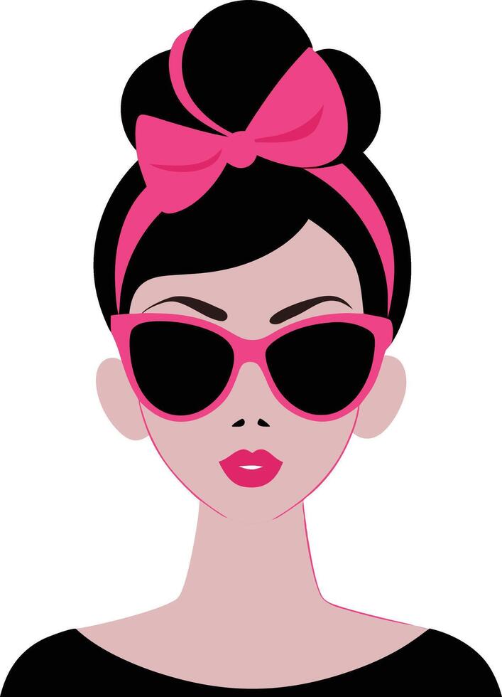 A charming and stylish woman with beautifully styled hair in a romantic bun vector