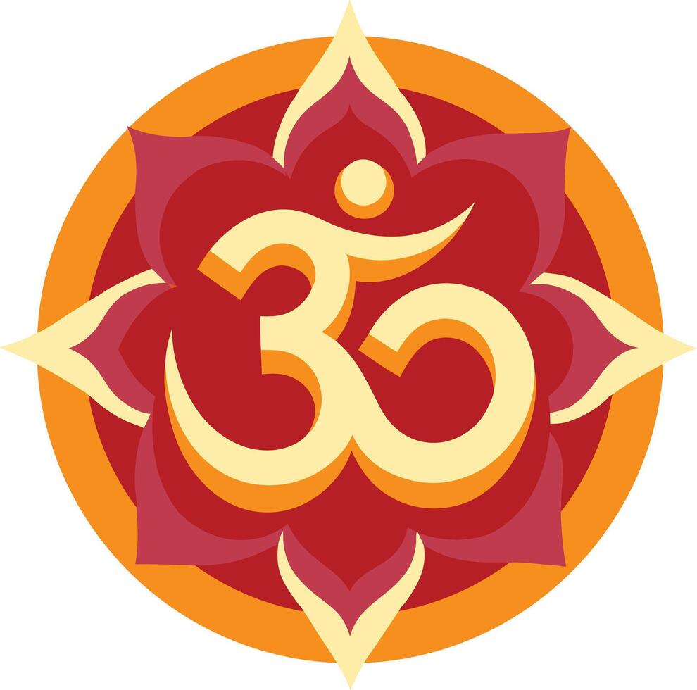 symbol of Hinduism flat icon vector