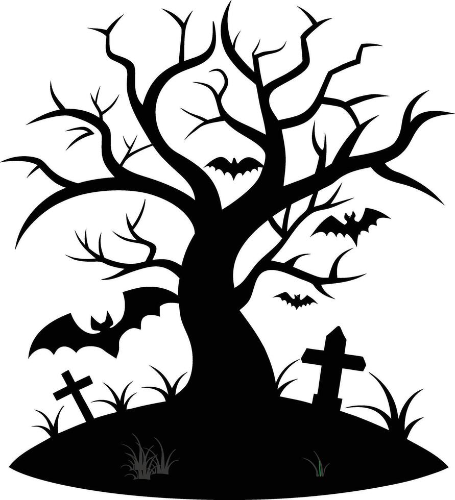 Halloween tree Celebration vector