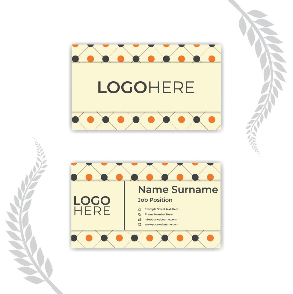 Print Business Card Set- Creative and Clean Business Card Template. vector