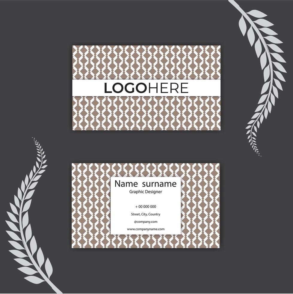 Print simple business card template. vector