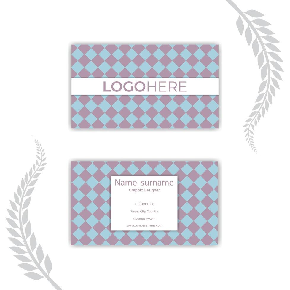 Print Abstract geometric business card template. vector