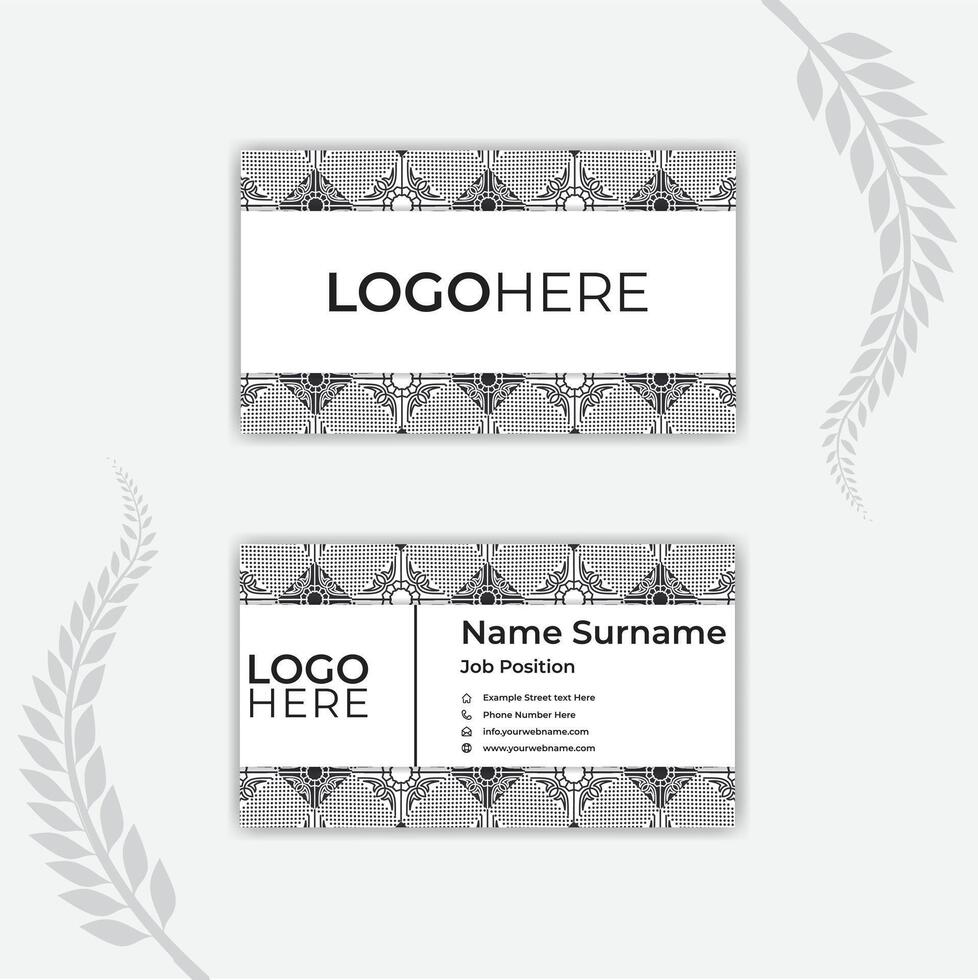 Print white business card template. vector