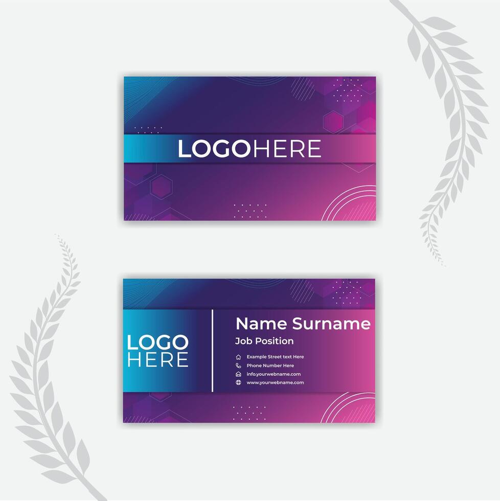 Print Business card template. vector