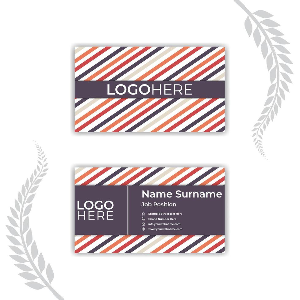 simple step business card template. vector