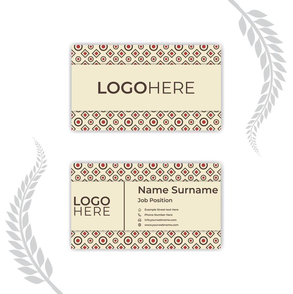 Print Modern visiting card template. vector