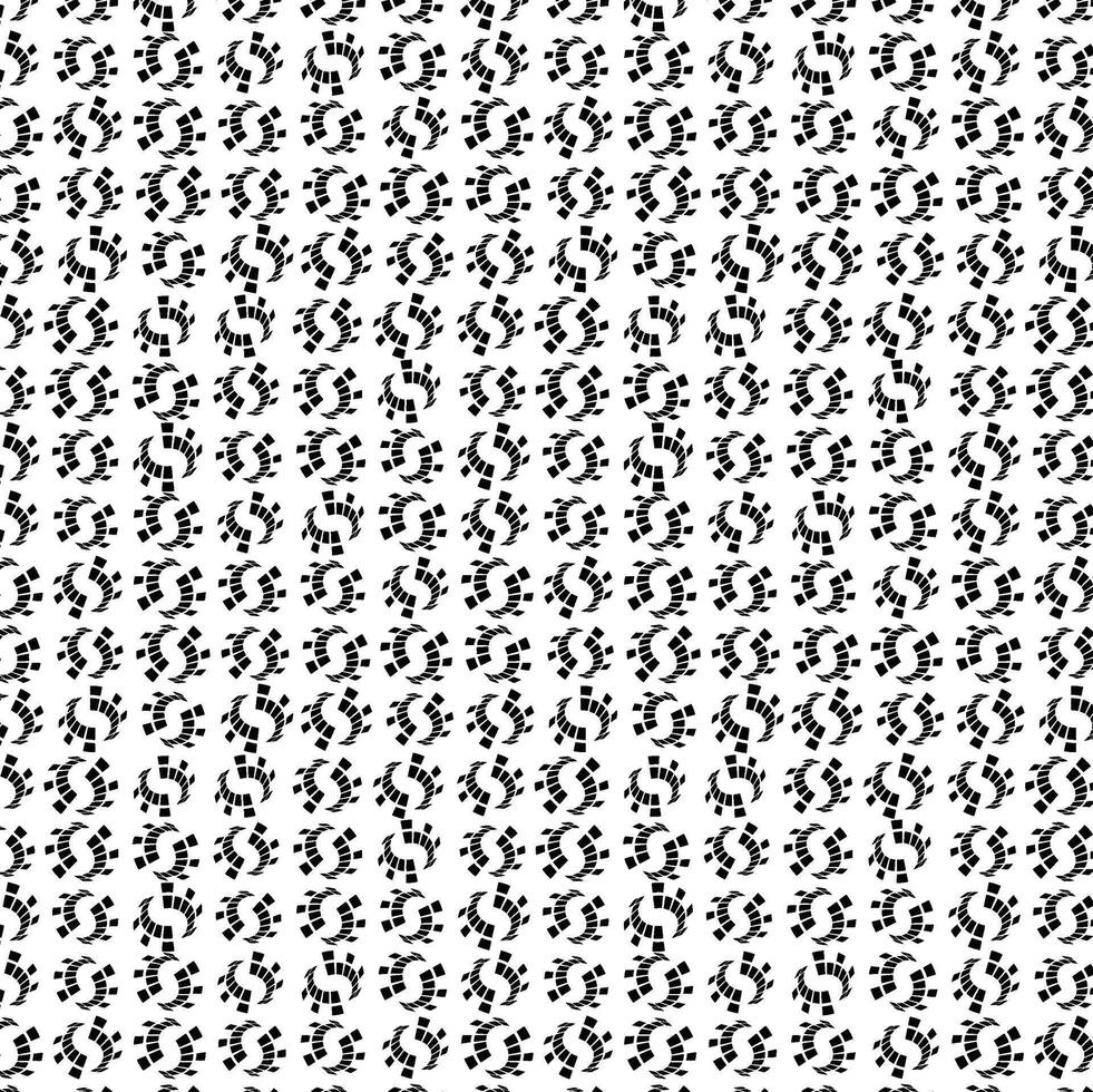 Print a Black Abstract Geometric Design Pattern. vector