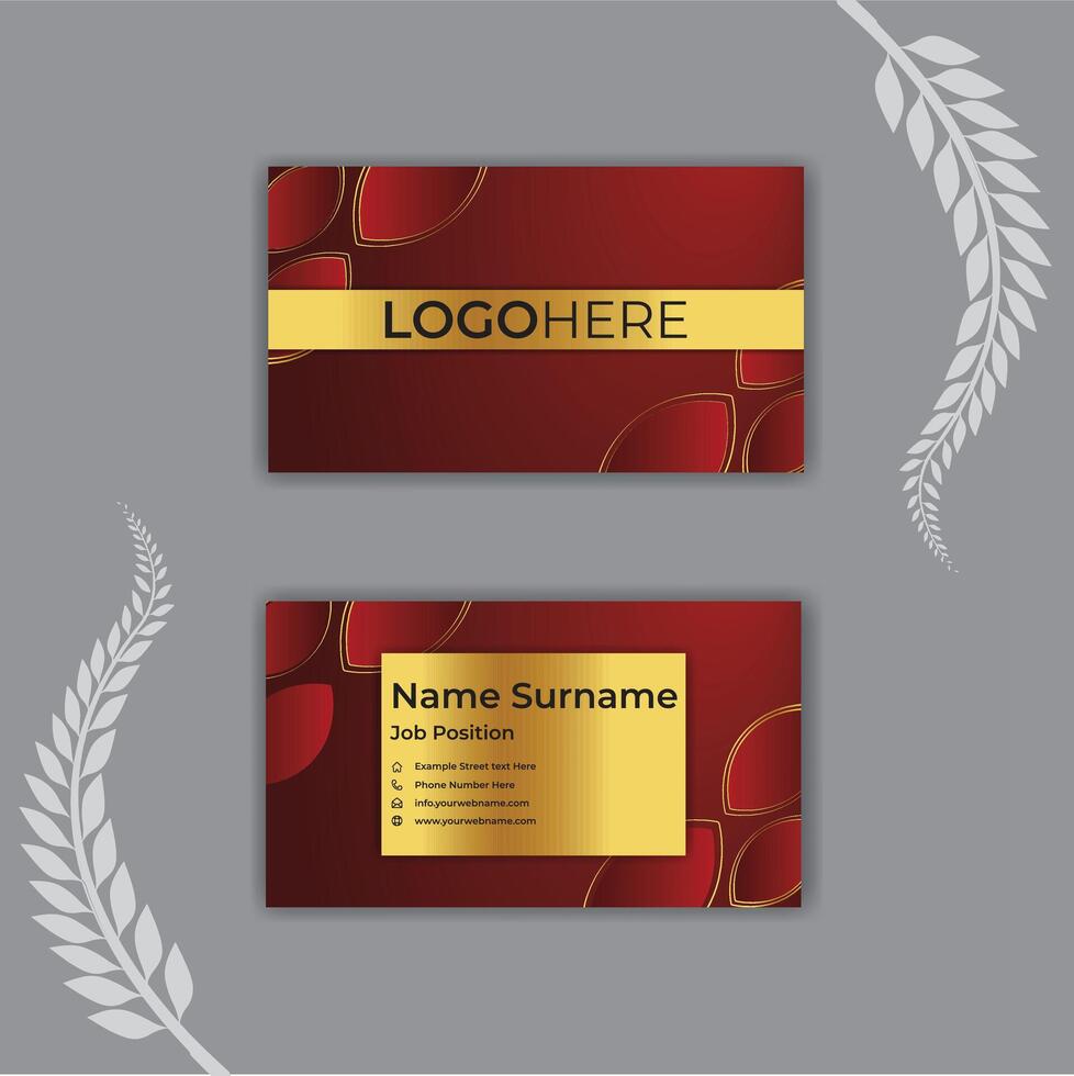 Print Business card template in elegant style. vector