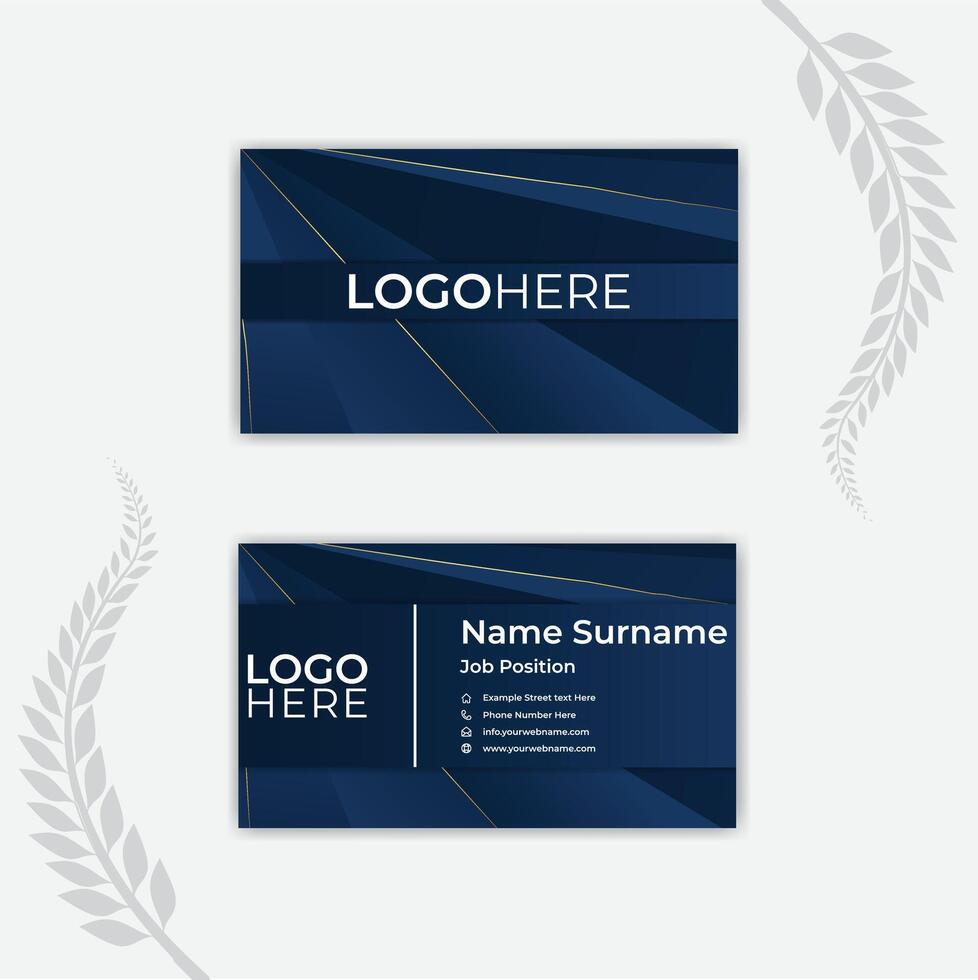 Print Professional Elegant Business Card. vector