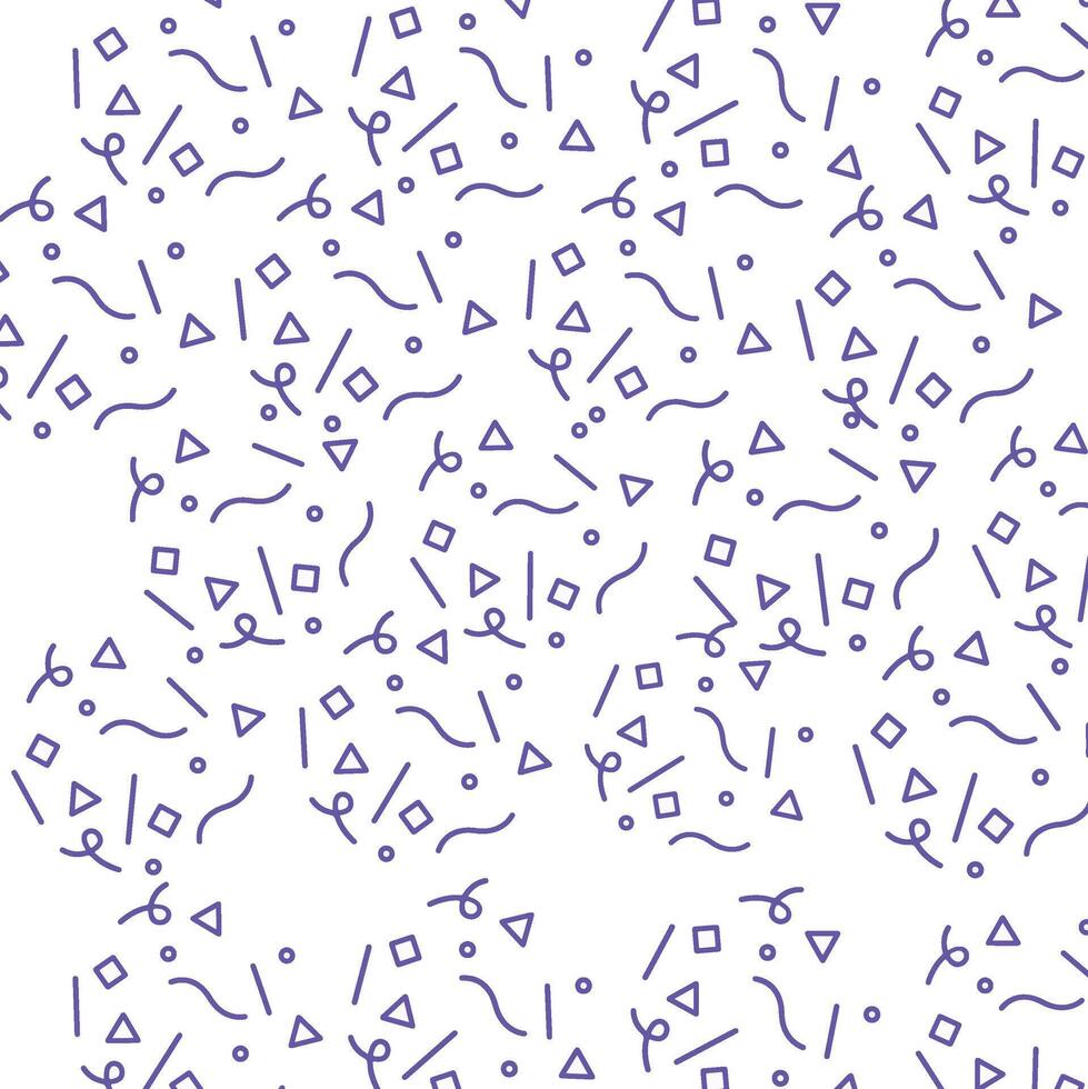 Print Abstract Geometric Shapes pattern in Purple. vector