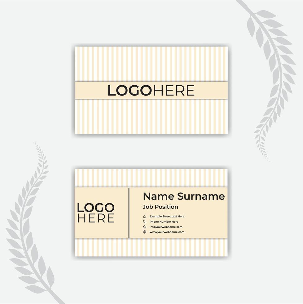 Print Simplistic business card and template. vector