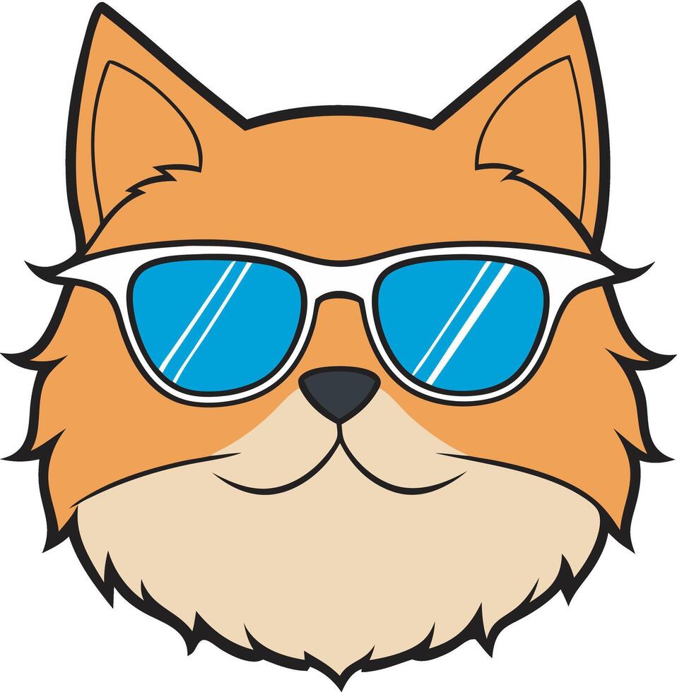 Funny large longhair gray kitten with beautiful big green eyes lying on white table. Lovely fluffy cat licking lips. Free space for text. vector