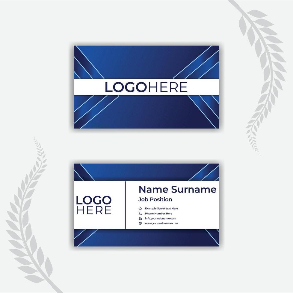 Print Flat abstract business card template. vector
