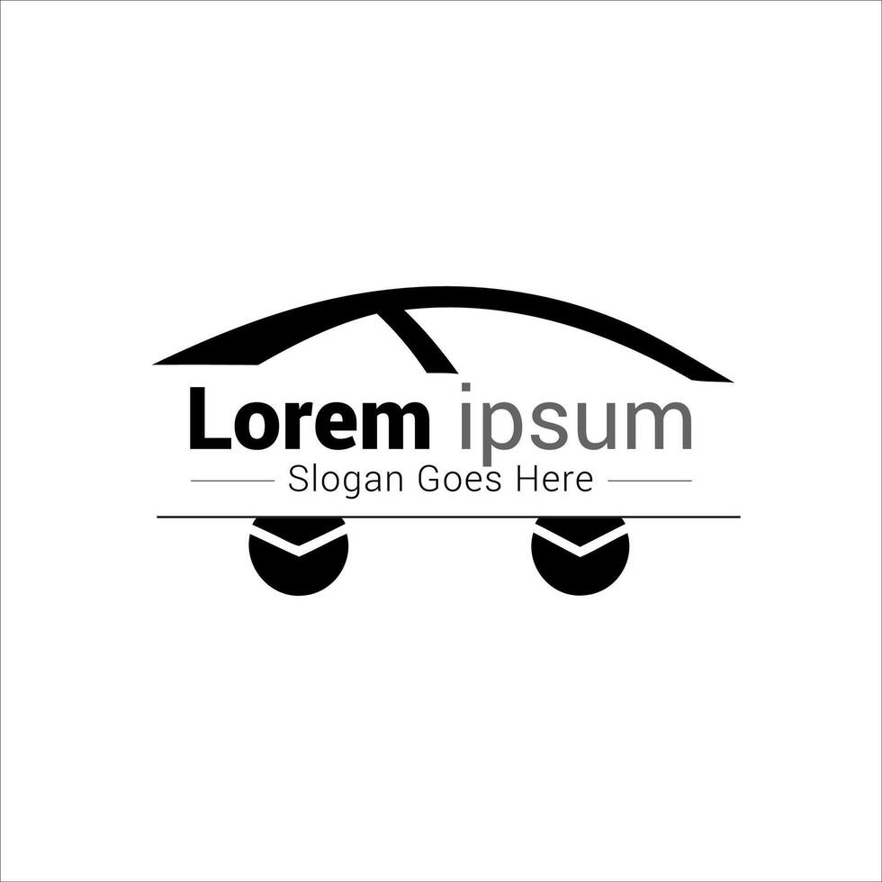 car logo template with a black and white car vector