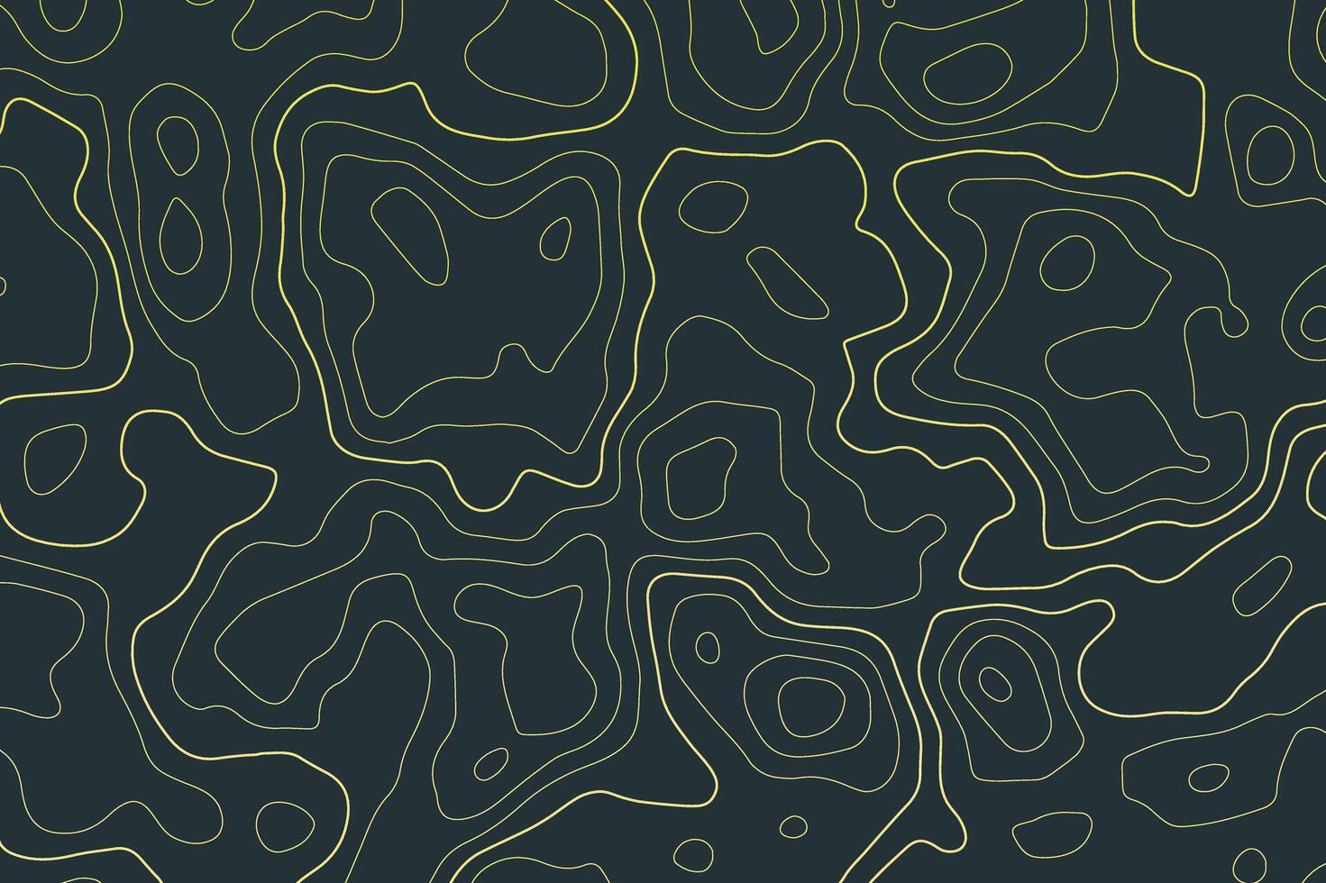 Contour topographic map background. Topography and geography map grid wallpaper. Black and gold colors vector