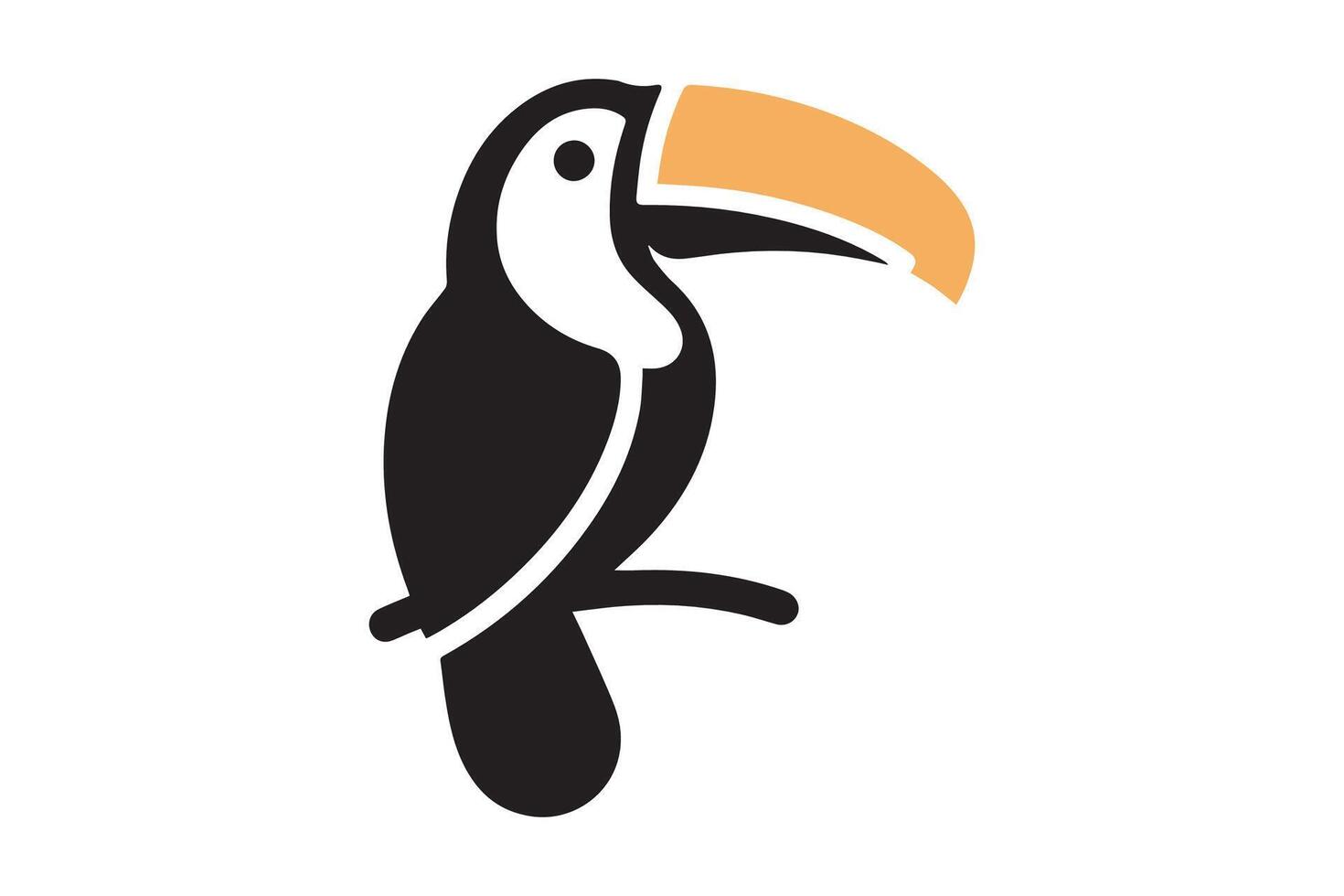 Toucan bird icon illustration vector