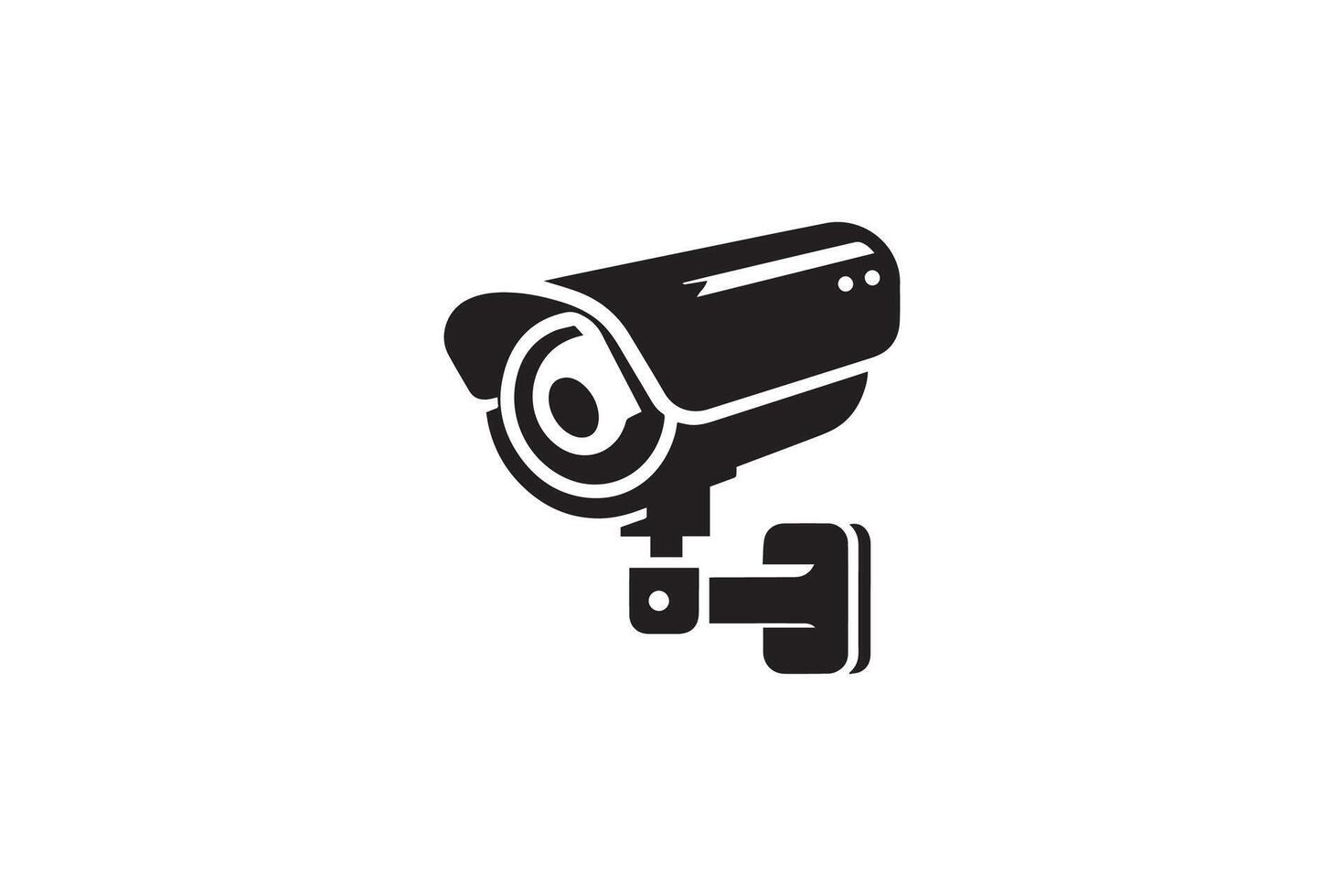 A black and white image of a security camera vector