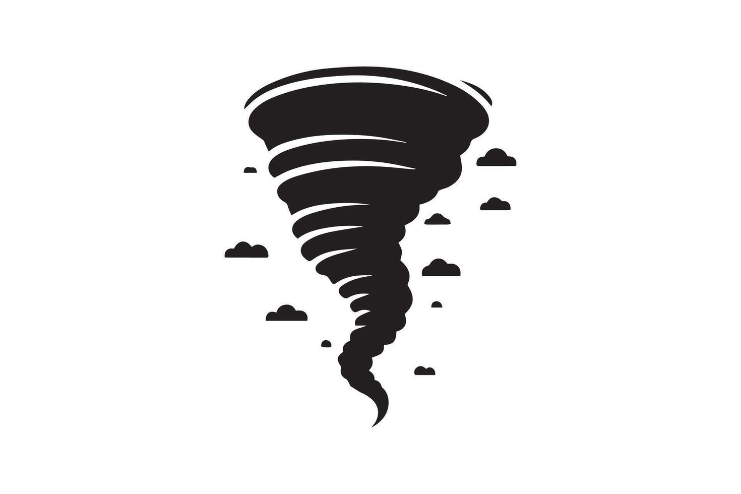 Tornado icon illustration on white background vector