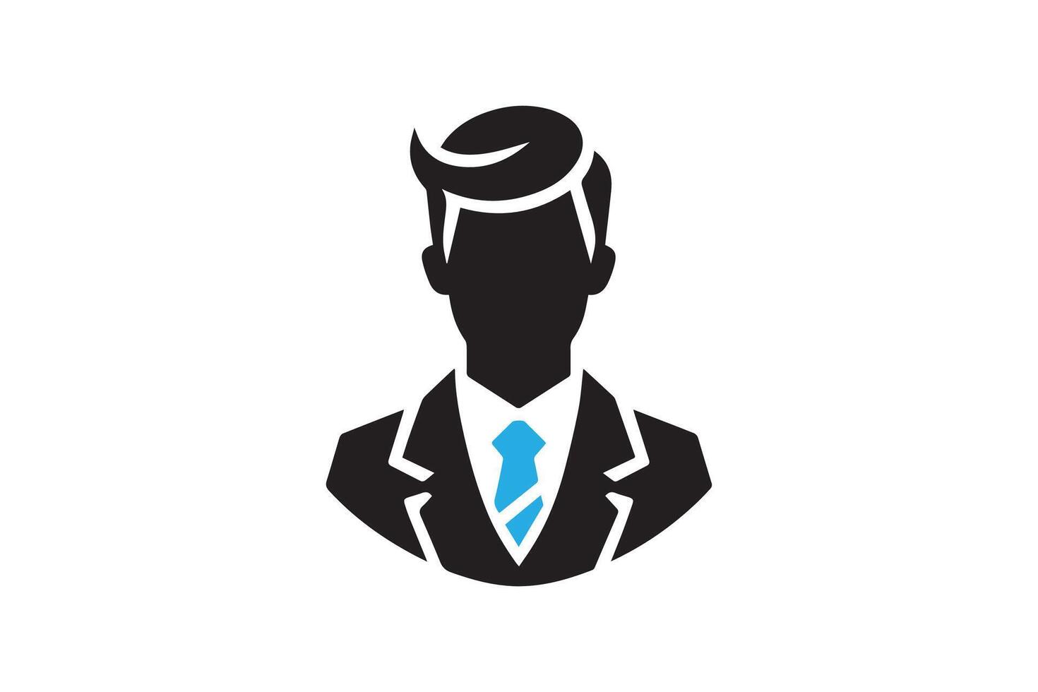 A man in a suit and tie icon vector