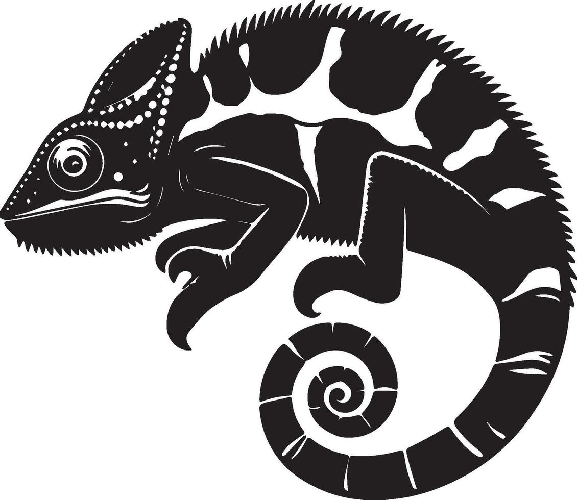 chameleon silhouettes Illustration vector