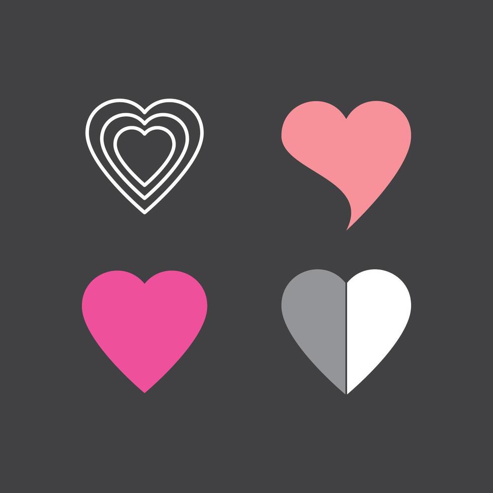 Love Heart Y2K shape design vector