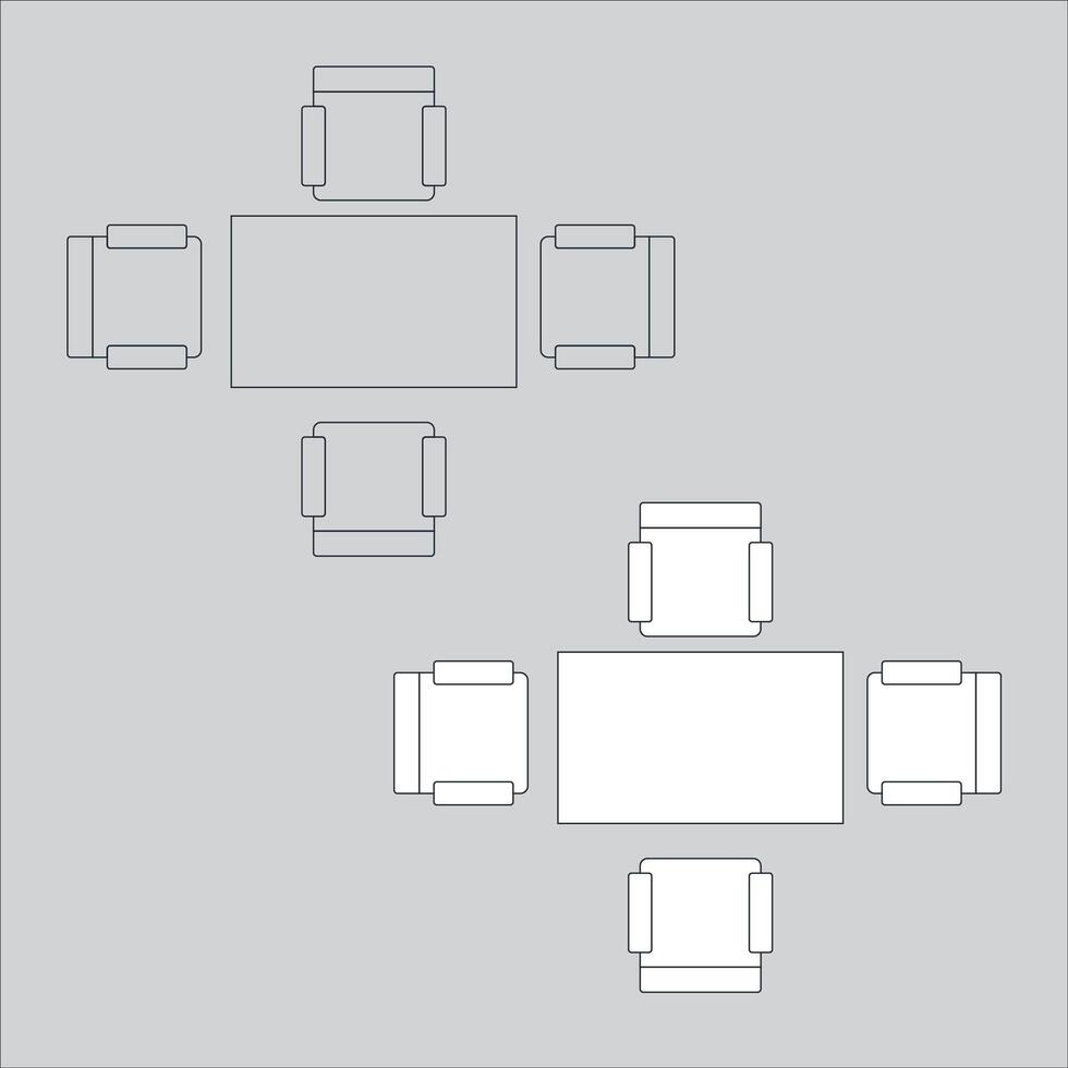 Illustration of a top view of a living room icon vector
