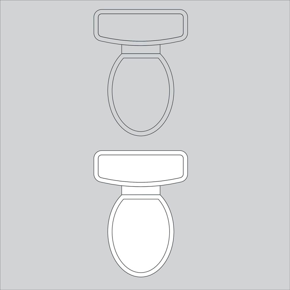 Illustration of a bathroom icon in the form of a water closet vector