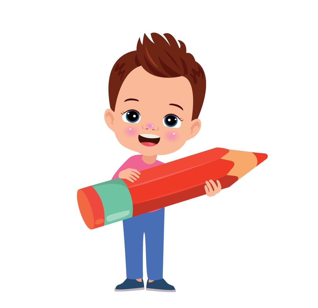 illustration of students in different postures vector