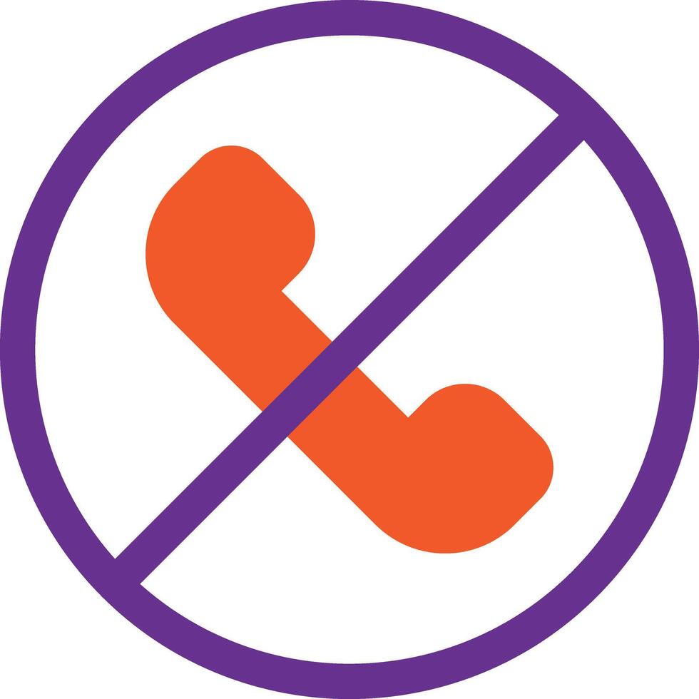 No Call Phone Block vector