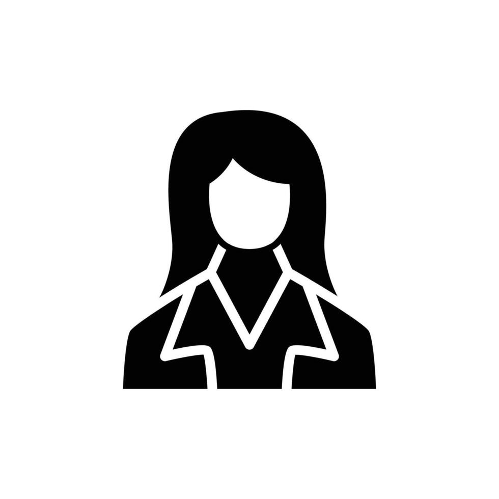 business woman solid icon design good for web or mobile app vector