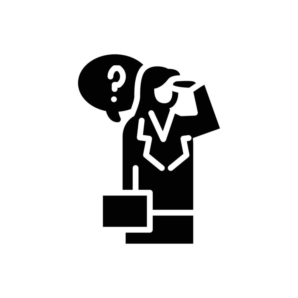 question solid icon design good for web or mobile app vector