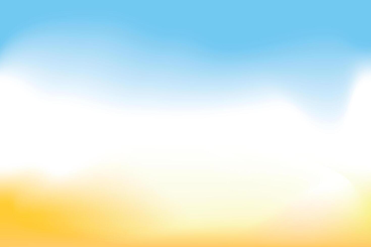 A serene gradient from warm yellow to cool blue, resembling a sunset or sunrise sky. vector