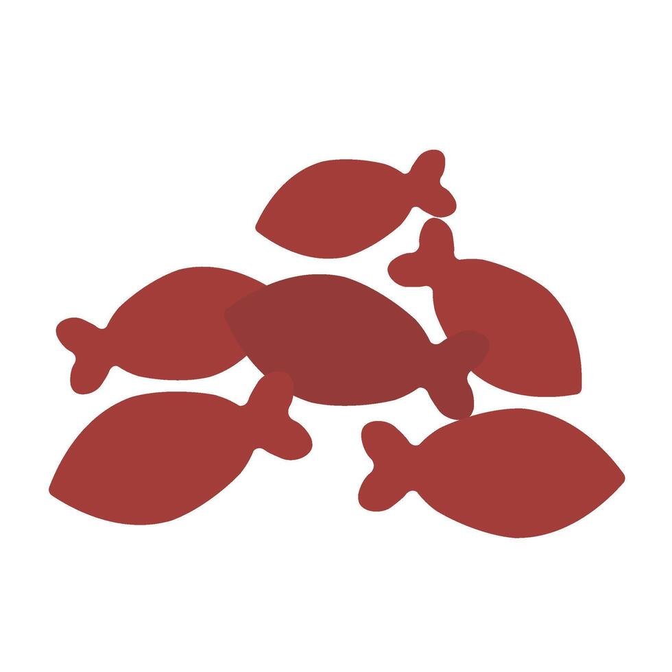 Crispy Fish With Conserve Flavor Salmon Dry Cat vector
