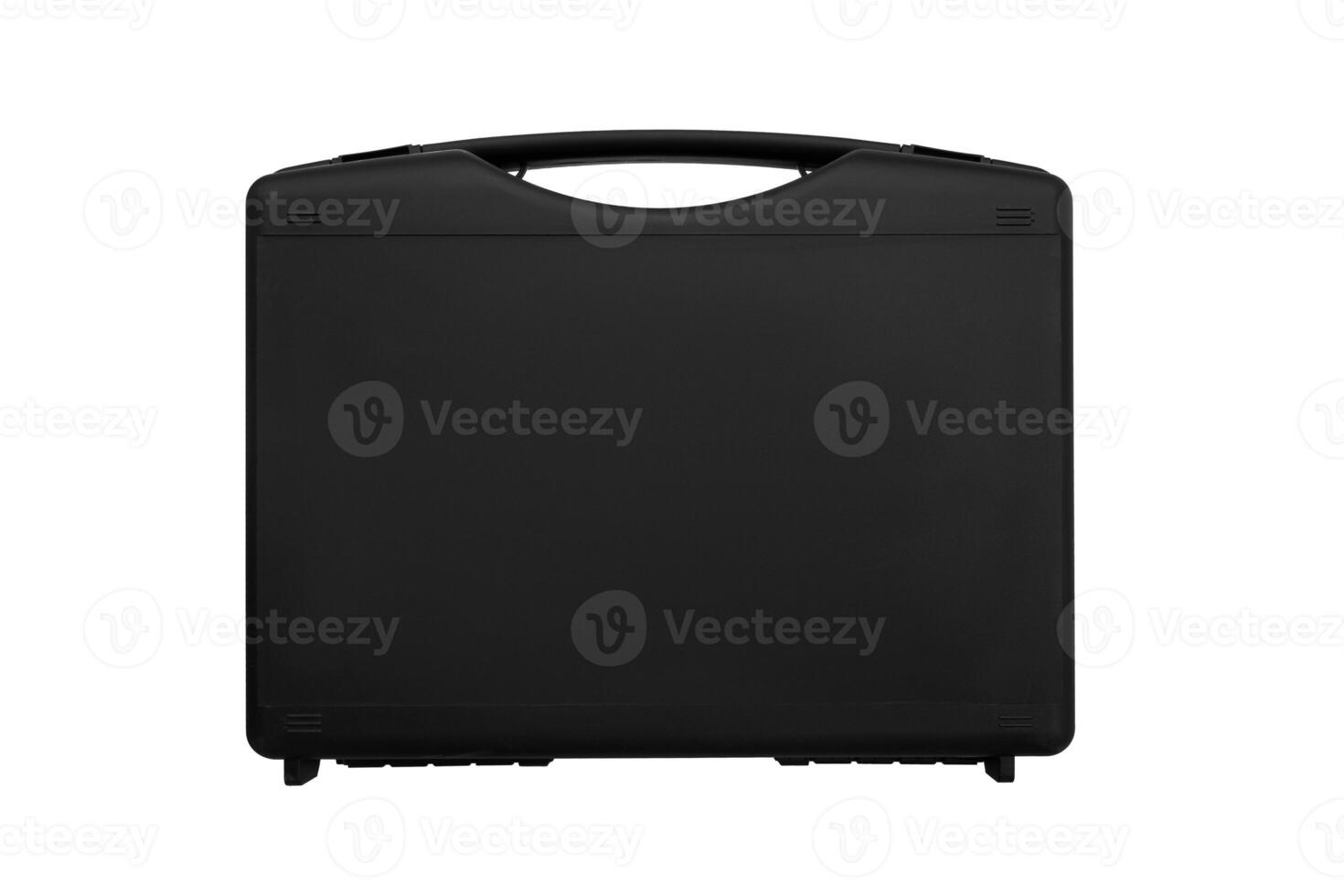 Black case for guns isolated for white photo